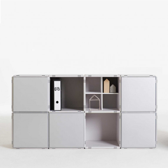 Büroregal modular in velvet grey