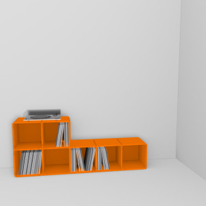 q28 HiFi shelf module in deep orange